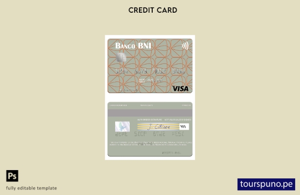 listo para imprimir plantilla de tarjeta visa Angola Banco de Negócios Internaci